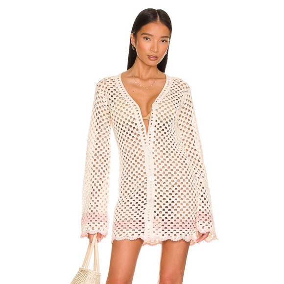 LPA Lanita Crochet Mini Dress - Picture 1 of 9